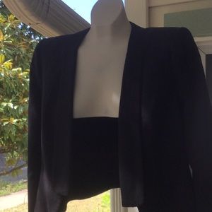 BCBG crop tuxedo jacket